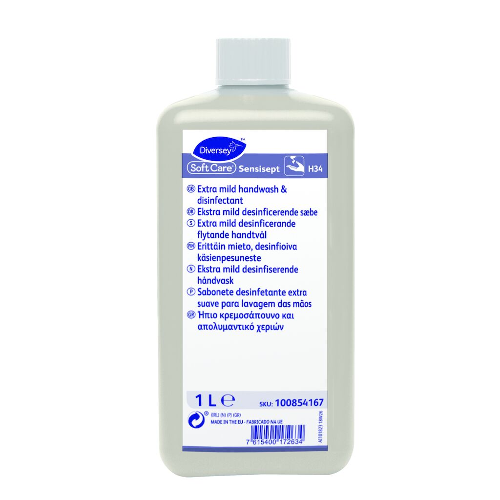 Soft Care Sensisept H34 10x1L - Extra mild handtvätt och desinfektionsmedel