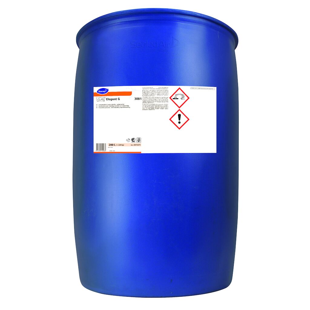Clax Elegant Pur-Eco 30B1 200L - Komplett koncentrerat pH-neutralt enzymbaserat flytande tvättmedel - Miljömärkt