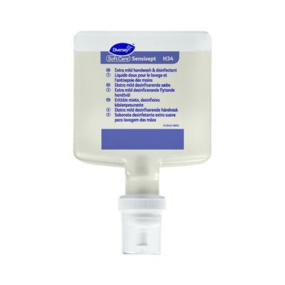 Soft Care Sensisept H34 4x1.3L - Extra mild handtvätt och desinfektionsmedel för IntelliCare-dispenser