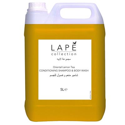 LAPĒ Collection O.L.T. Conditioning Shampoo & Body Wash 2x5L - Lyxigt shampoo och duschtvål med doft av orientaliskt grönt citronte