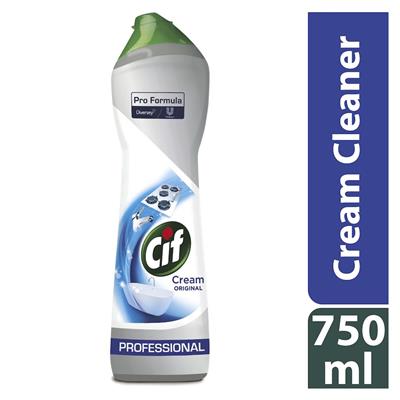 Cif Pro Formula Cream 8x0.75L - Flytande skurmedel för rengöring av emalj, kakel, porslin och rostfritt