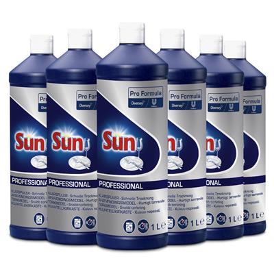 Sun Pro Formula Rinse Aid 6x1L - Sköljmedel, lämplig för hushållsdiskmaskiner.
