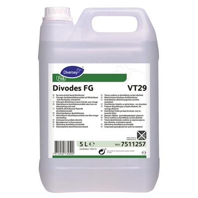Divodes FG VT29 2x5L - Snabbverkande alkoholbaserat desinfektionsmedel för öppen desinfektion