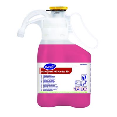 TASKI Sani 100 Pur-Eco SD 1.4L - Alkaliskt rengöringsmedel för sanitetsutrymmen i SmartDose®